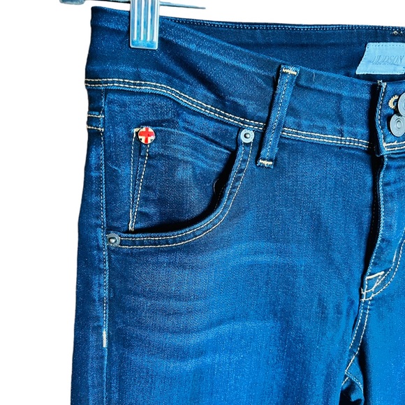 HUDSON 90s Vintage Beth Baby Boot Low Rise Jeans Size 30 Flat Pockets Stretchy - Picture 6 of 10